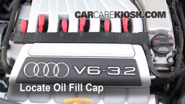 2008 Audi A3 Quattro 3.2L V6 Aceite Agregar aceite